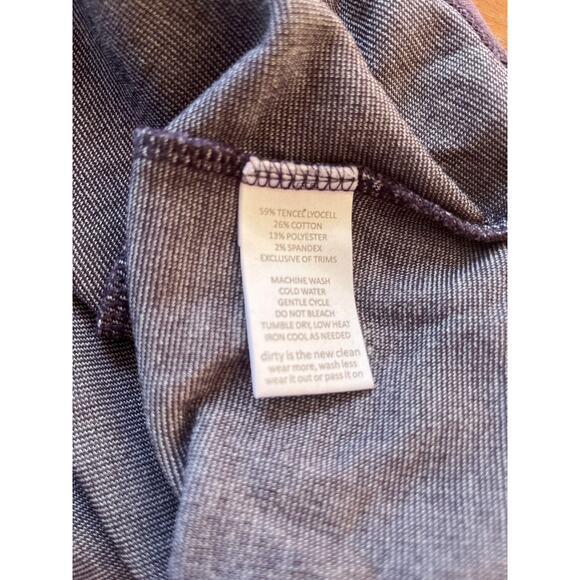 Horny Toad Nixi 3/4 Sleeve Purple Tencel Cotton Dress with Zipped Pockets Size S - Picture 8 of 9